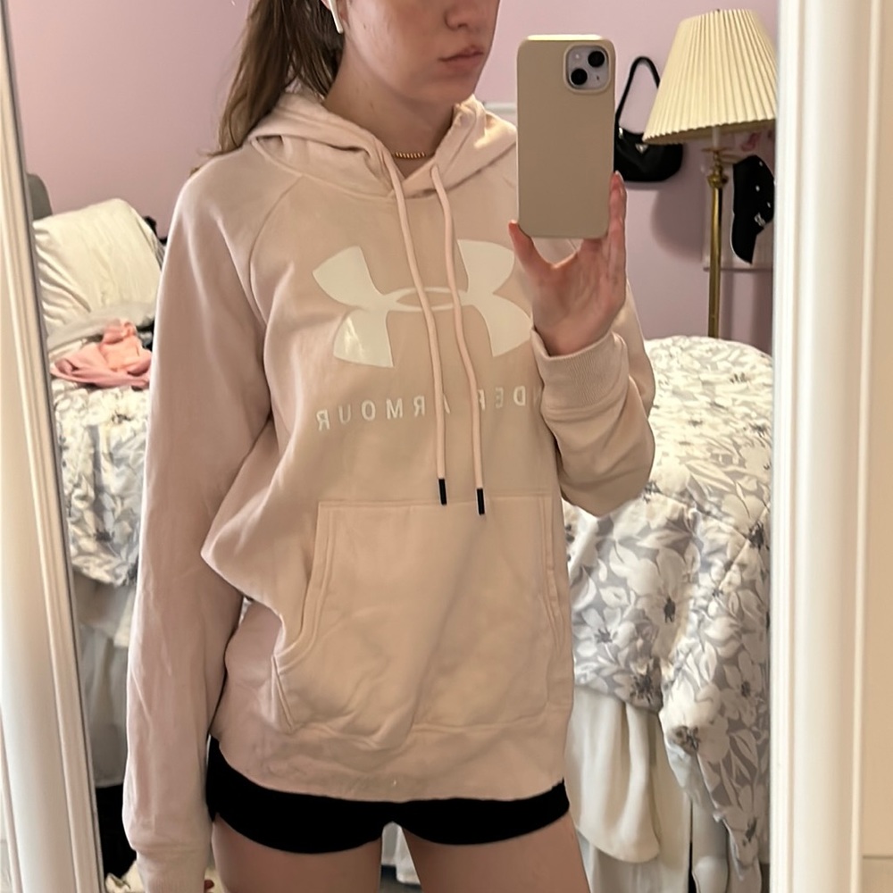 pink under armor hoodie